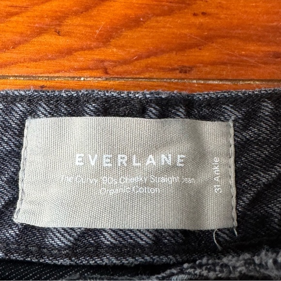 Everlane Black The Curvy 90's Cheeky Striaght Jeans In Hartford Night 31A - Picture 3 of 8